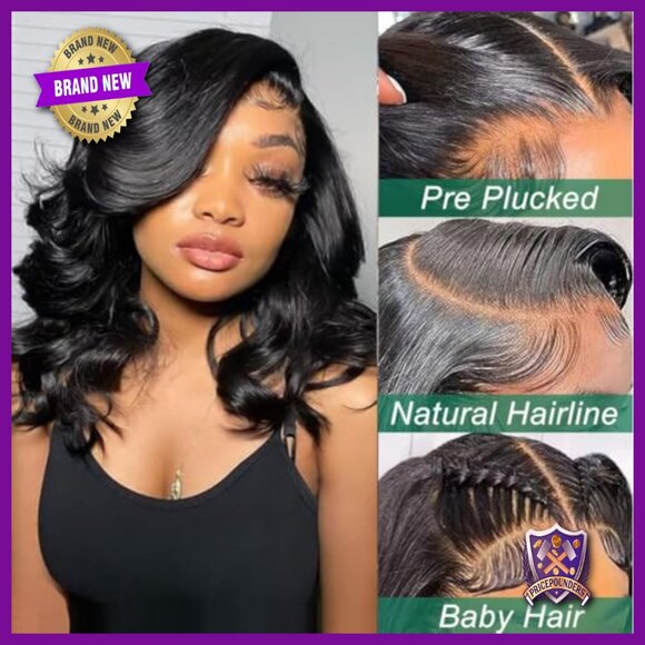 13x4 HD Lace Front Wig Body Wave Brazilian Human Hair Glueless Bob main image 4